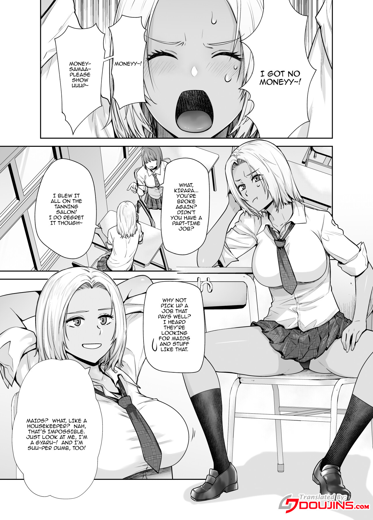 Hentai Manga Comic-The Black Gal Who Became The Homeroom Teacher's Maid-Read-3
